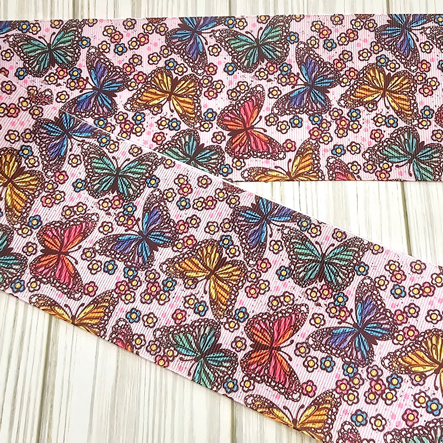 Floral Butterfly Ribbon