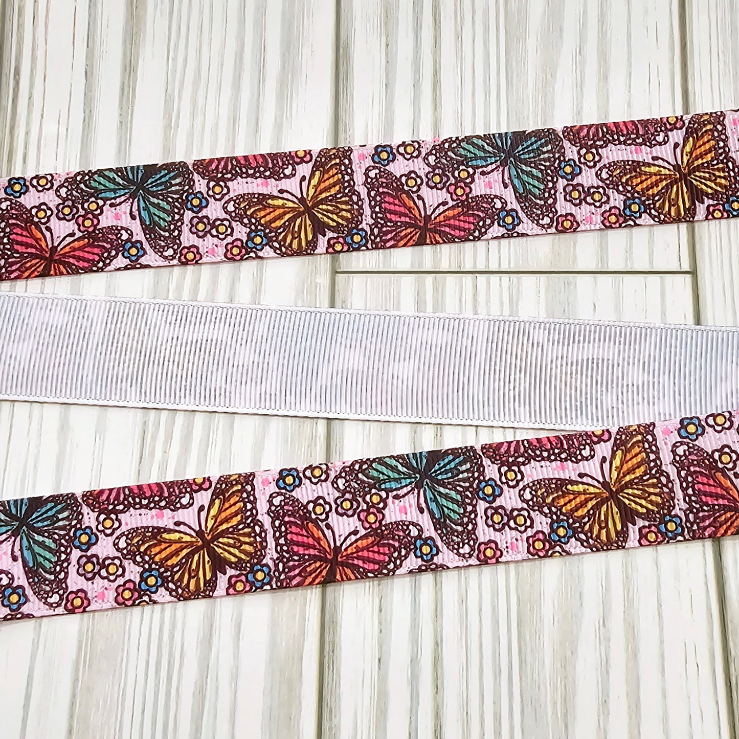 Floral Butterfly Ribbon