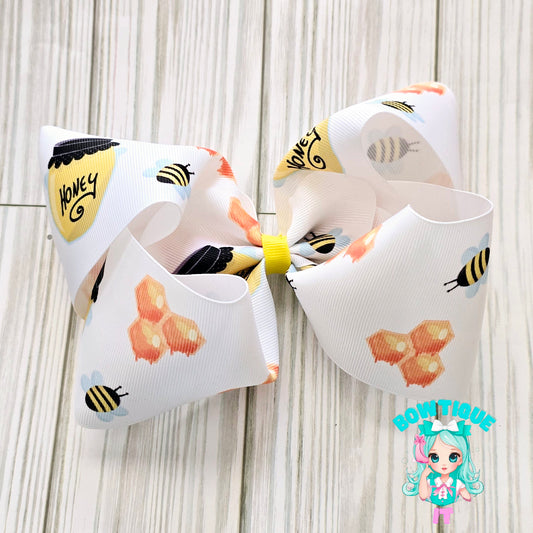 Bee's & Honey Pots Hair Bow