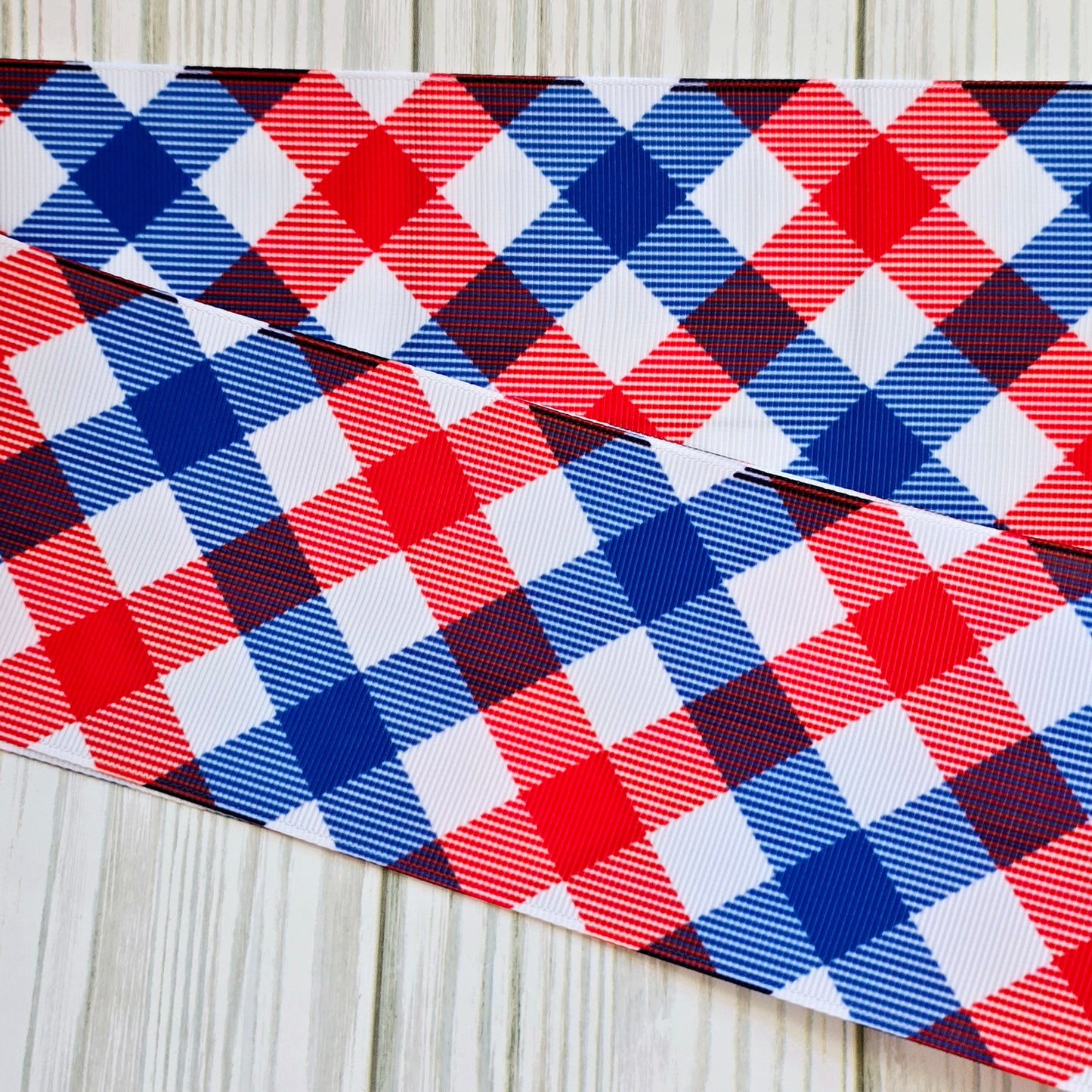 Patriotic Plaid Ribbon