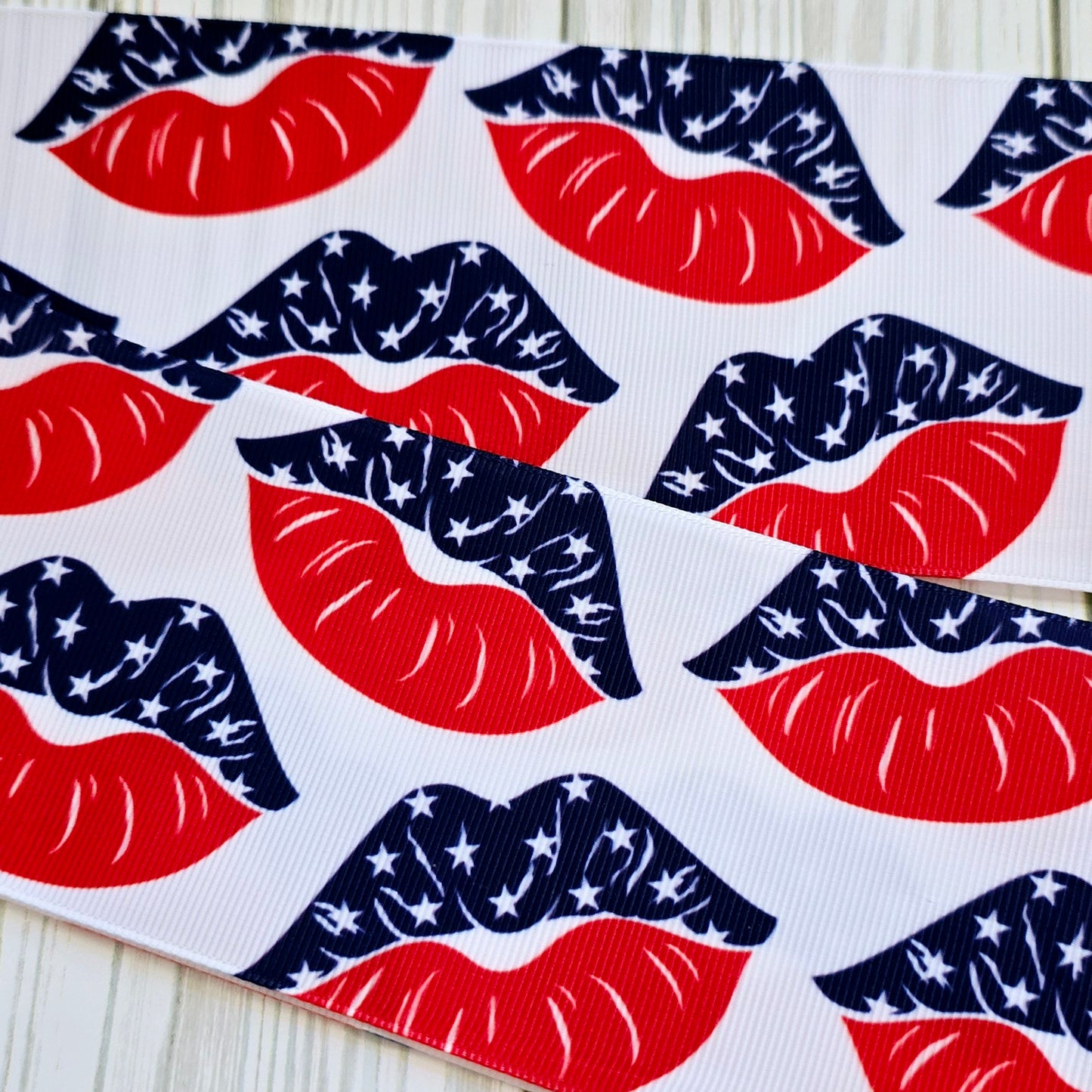 Patriotic Lips Ribbon