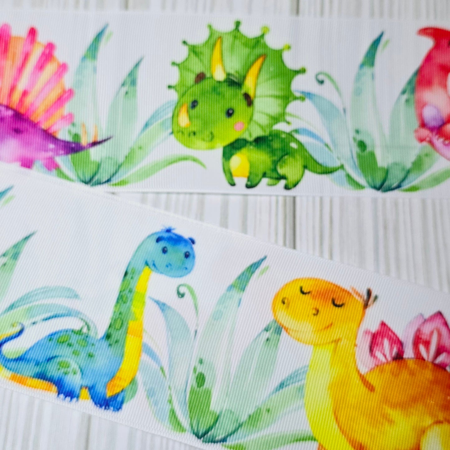 Dinosaur Watercolor Ribbon