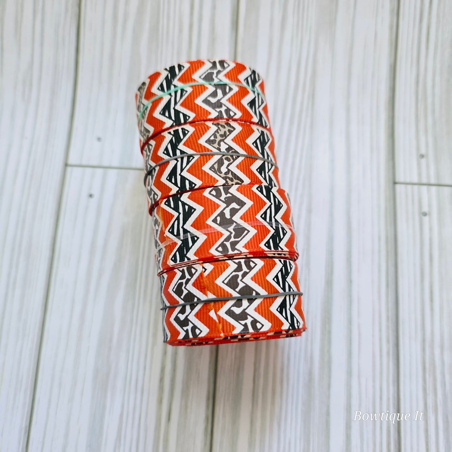 5y - Chevron Animal Print Ribbon