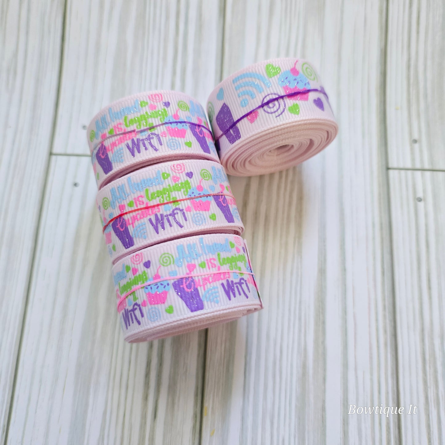 5y - Leggings, Wifi & Cupcakes Ribbon