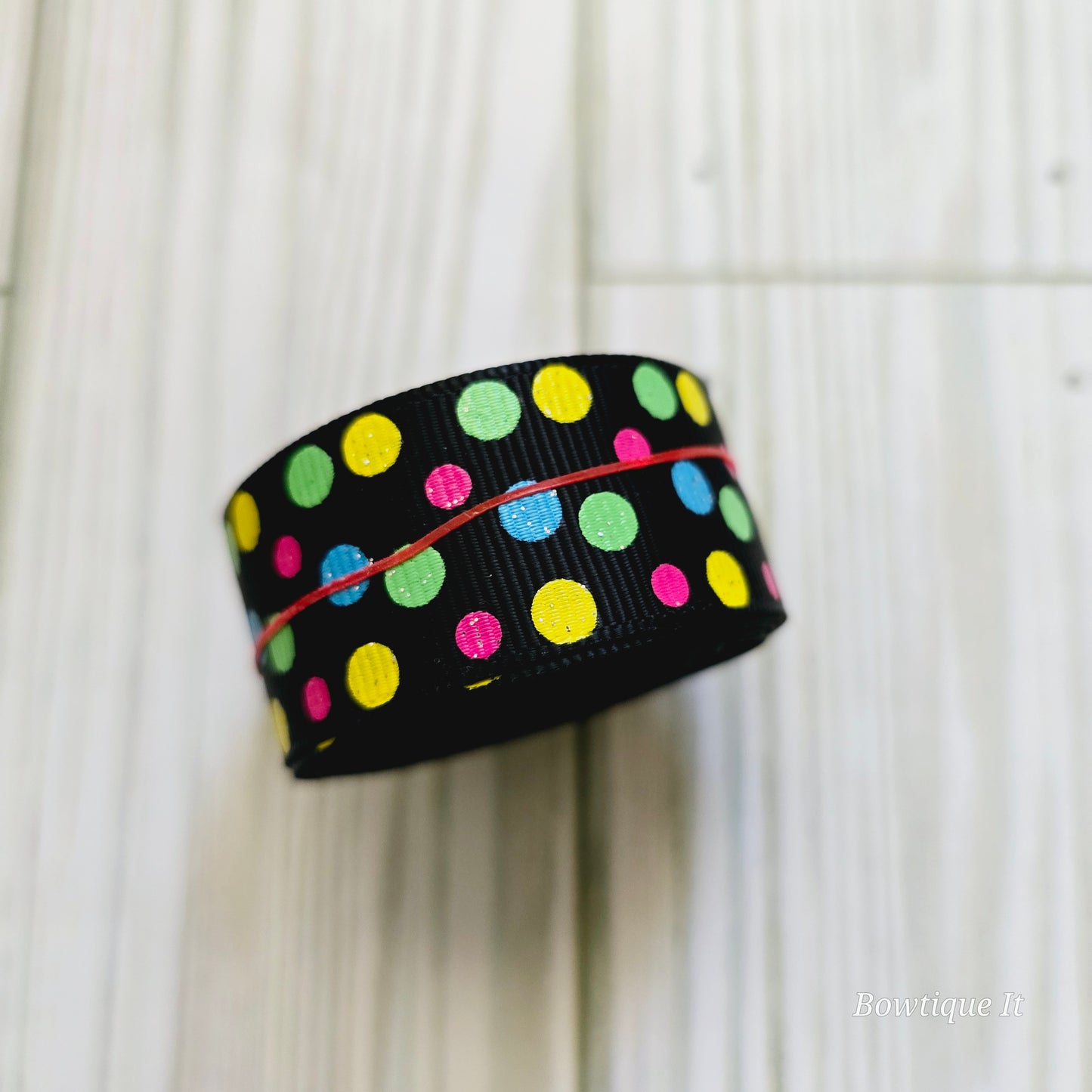 5y - Colorful Medium Polkadots Ribbon