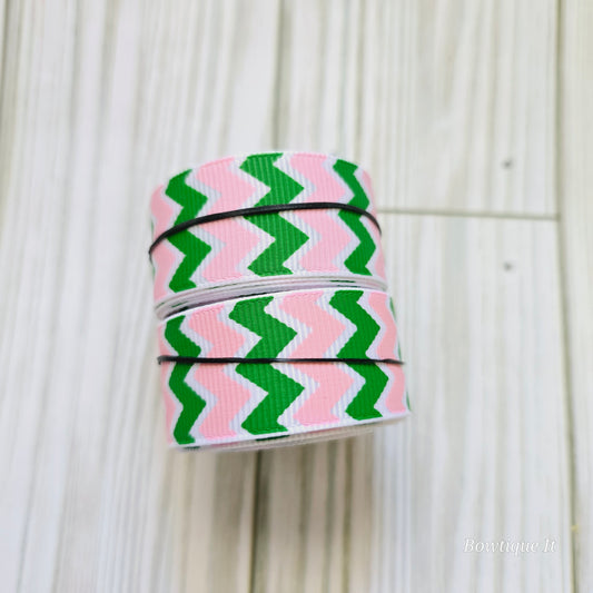 5y - Cheron Pink/Green Ribbon