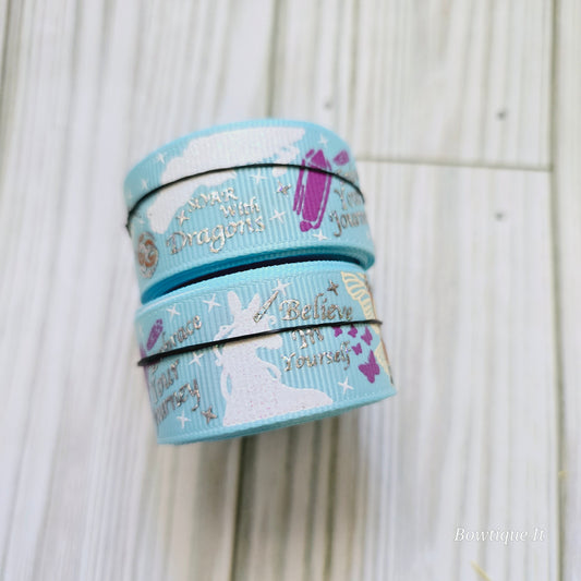 5y - Unicorn, Dragon & Owl Ribbon