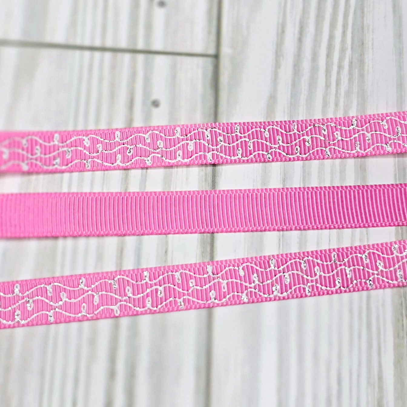 Doodles (White Glitter) Ribbon