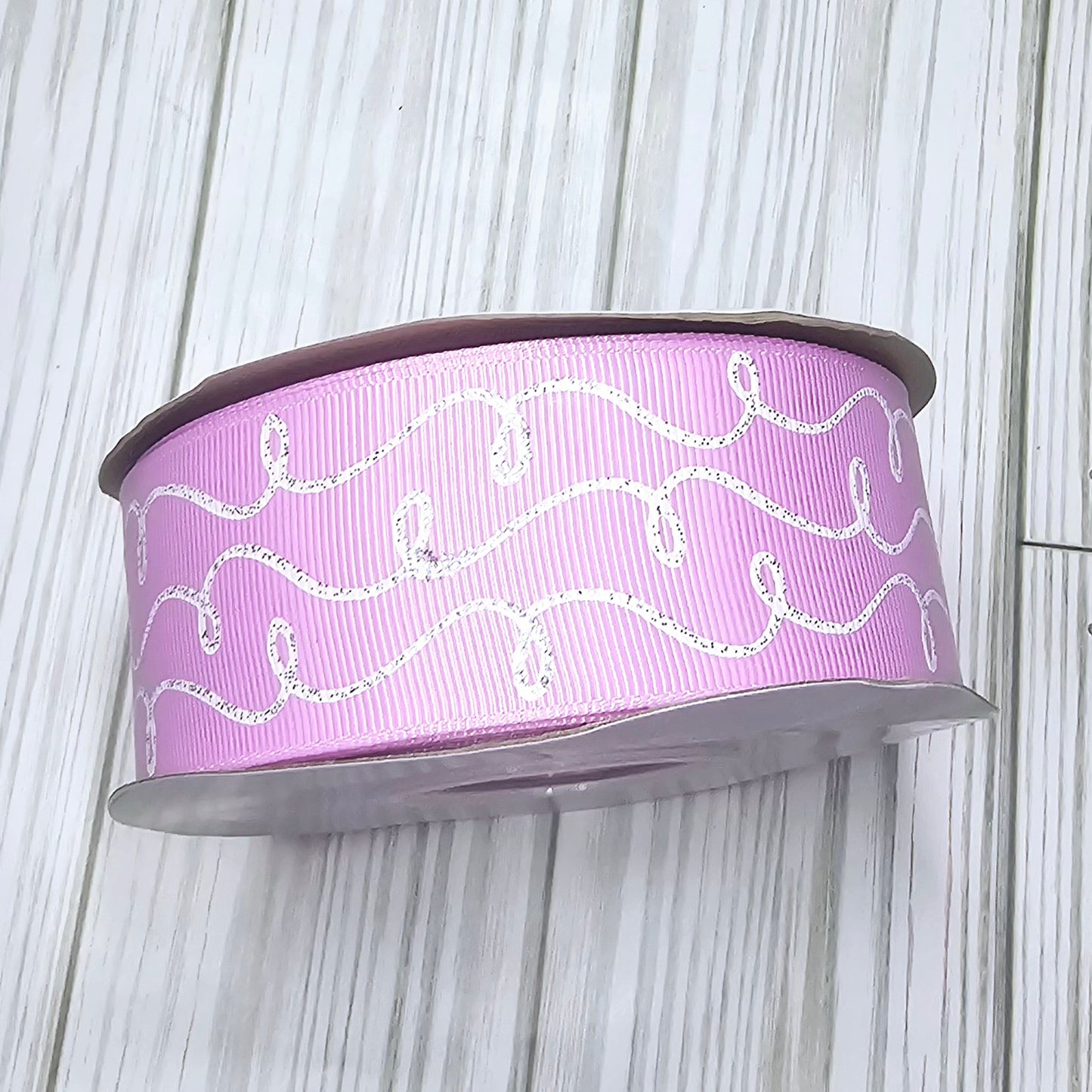 Doodles (White Glitter) Ribbon