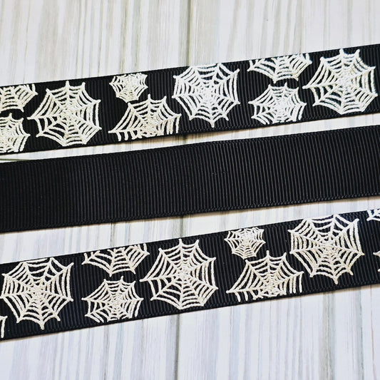 Silver Spider Web Ribbon