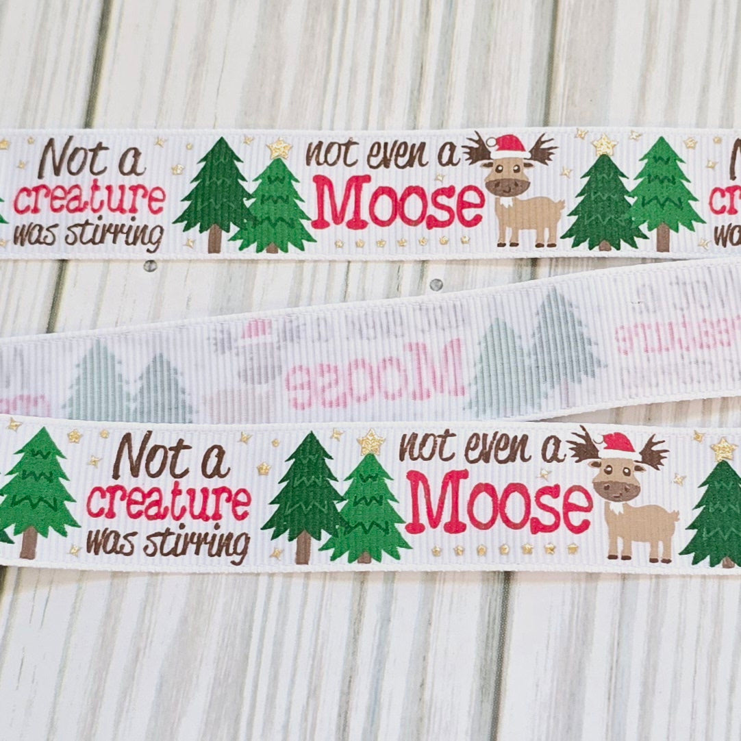 Christmas Moose Ribbon