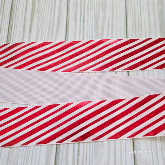 Candy Cane Stripes Ribbon, 1.5"