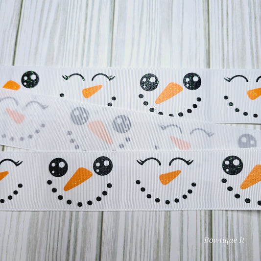 Snowman Faces Ribbon