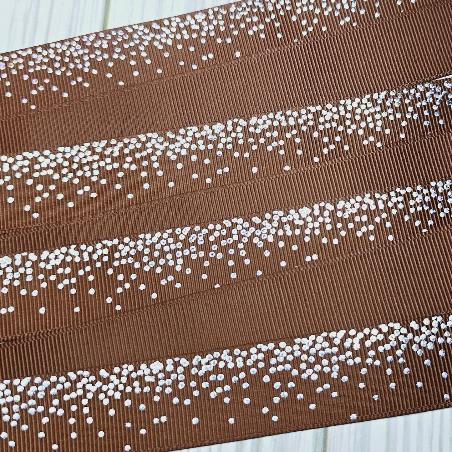 Silver Raindots Ribbon