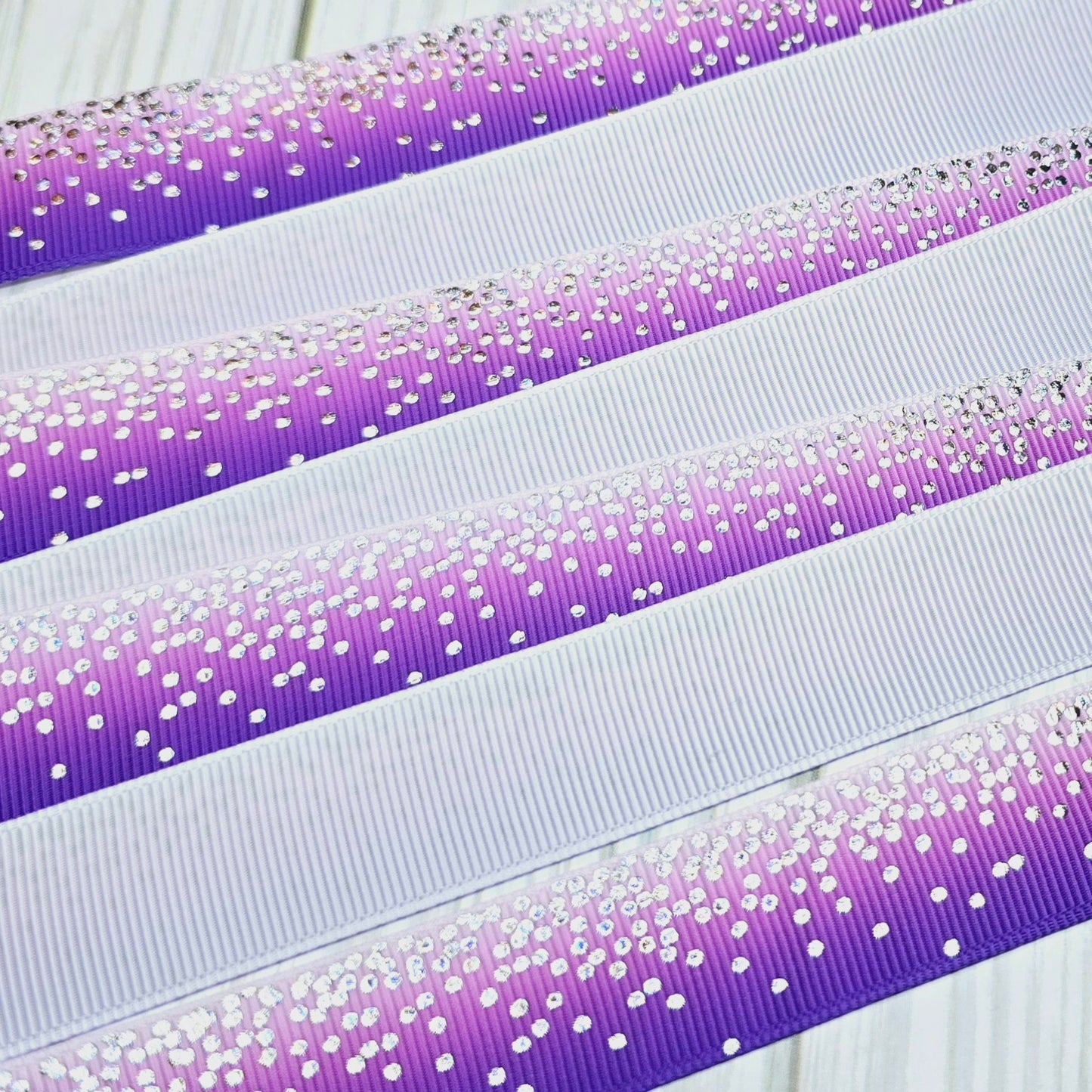 Silver Raindots Ribbon