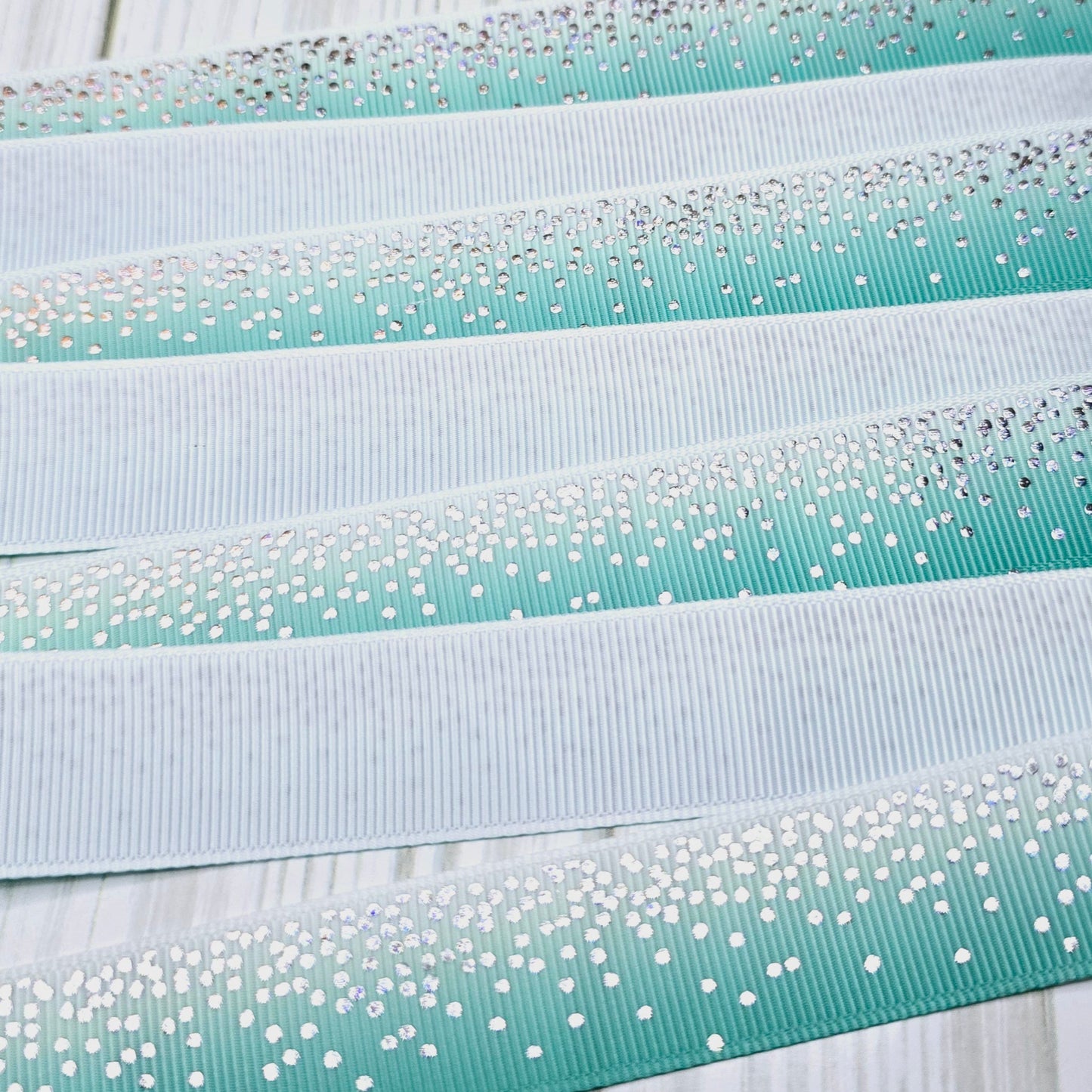 Silver Raindots Ribbon