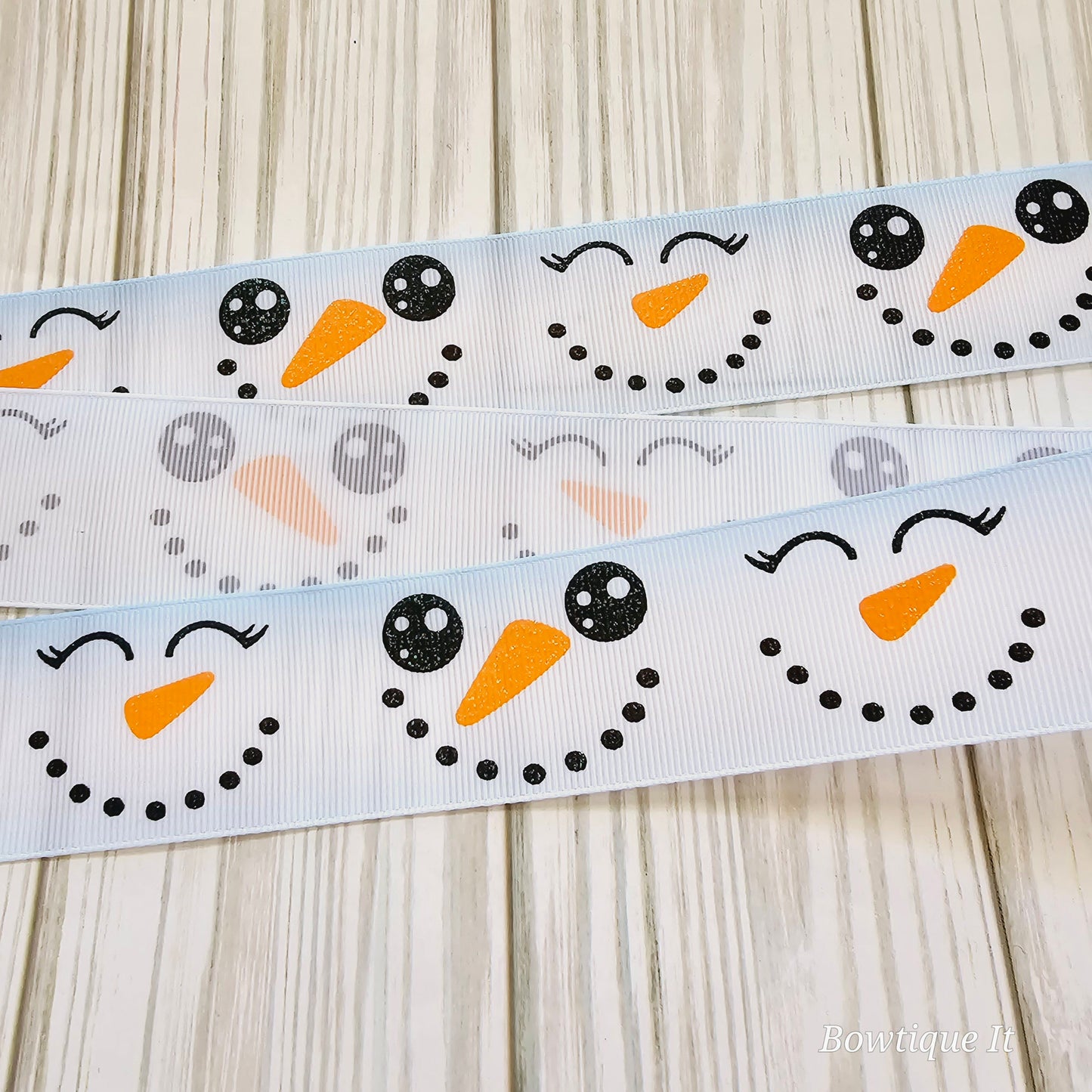 Snowman Faces Ribbon