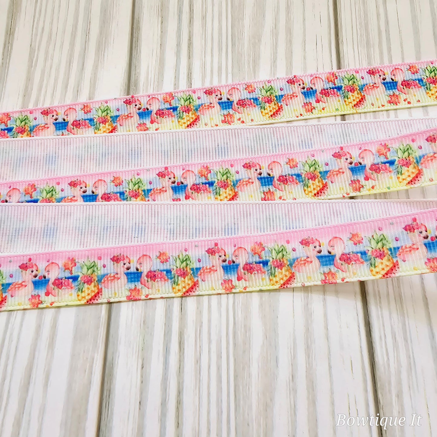 Pineapple Flamingo Ribbon