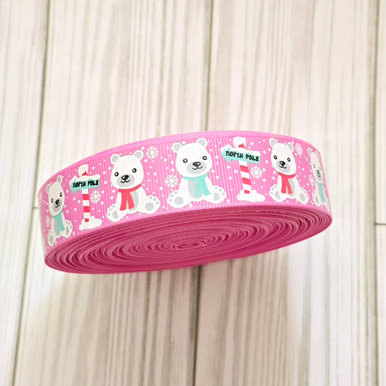 Polar Bears Ribbon, 7/8"