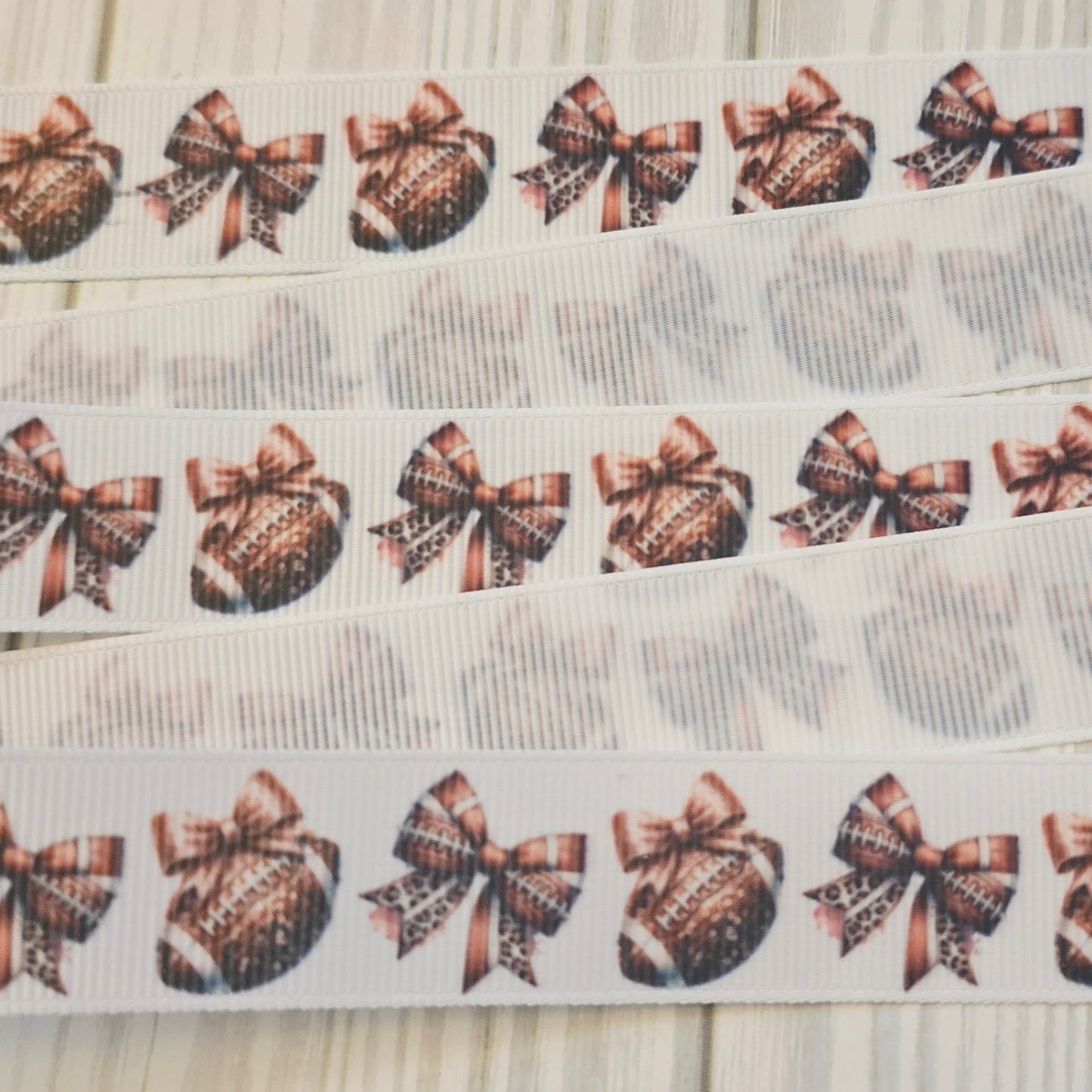 Coquette Football Grosgrain Ribbon