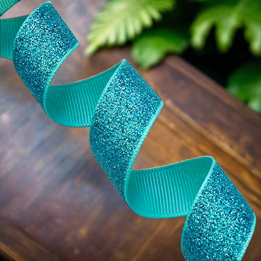GL - Tropic Soft Glitter Grosgrain Ribbon