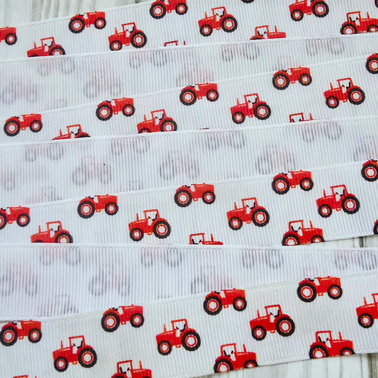 Big Red Tractor Grosgrain Ribbon