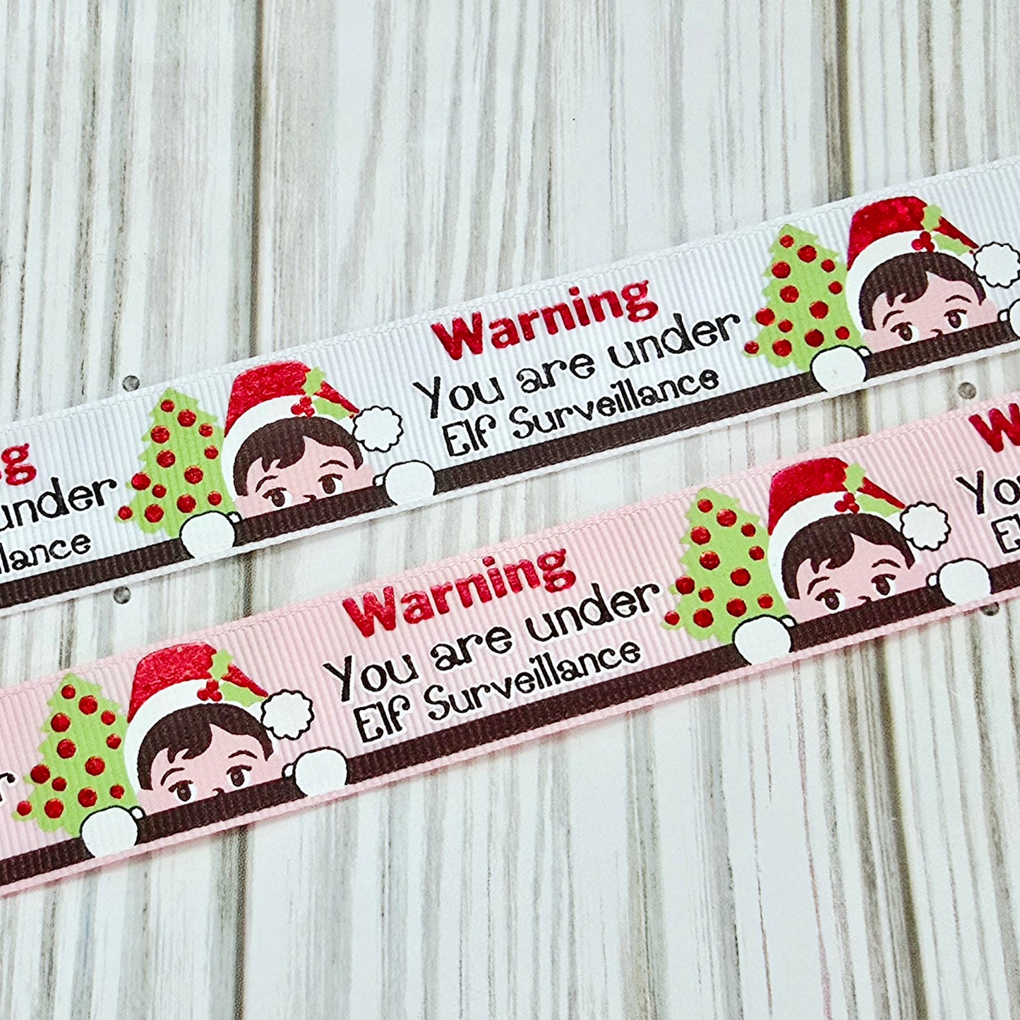 Elf Surveillance Grosgrain Ribbon