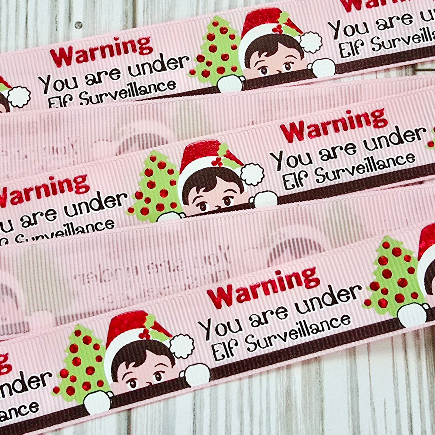 Elf Surveillance Grosgrain Ribbon