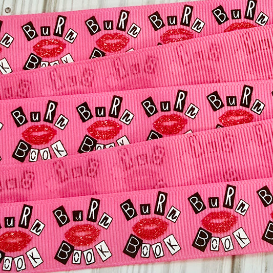Burn Book Lips Grosgrain Ribbon