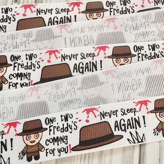 Never Sleep Again Grosgrain Ribbon