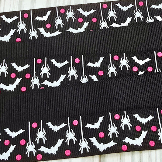 Spiders & Bats Grosgrain Ribbon
