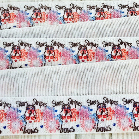 Stars, Stripes, Bows Grosgrain Ribbon