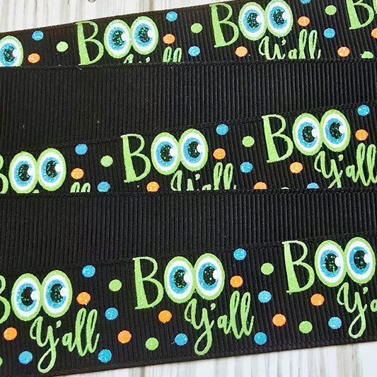 Boo Y'all Grosgrain Ribbon