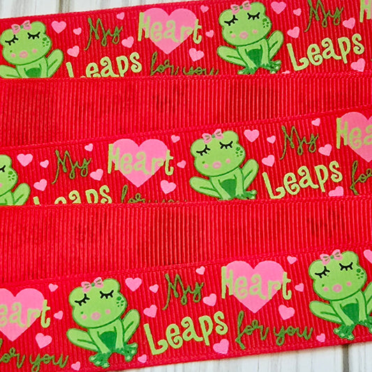 My Heart Leaps For You Grosgrain Ribbon