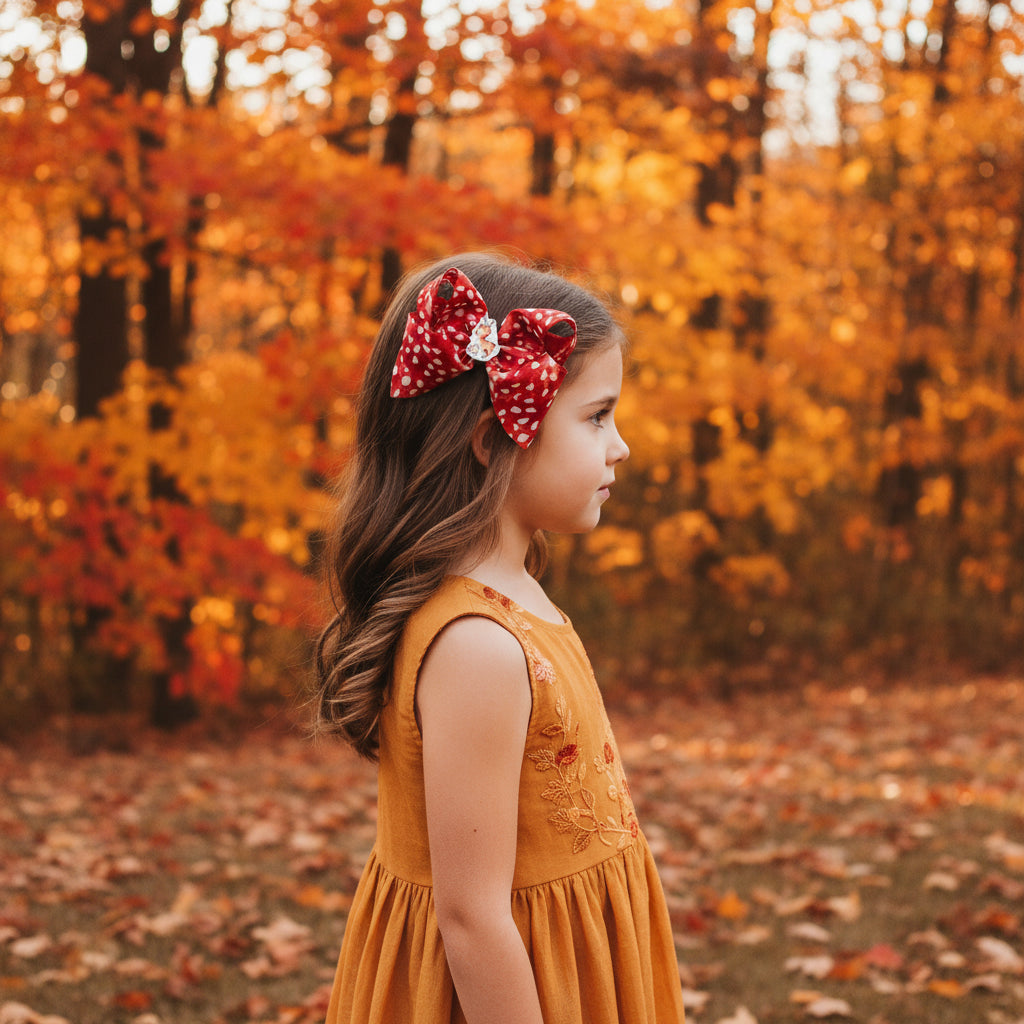 Large Fall Deer Hairbow
