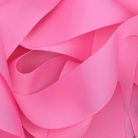#155 Geranium Pink Solid Grosgrain Ribbon