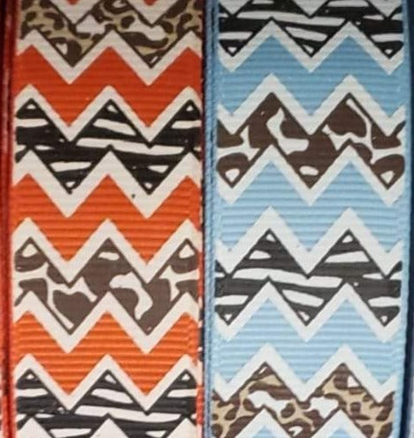 5y - Chevron Animal Print Ribbon